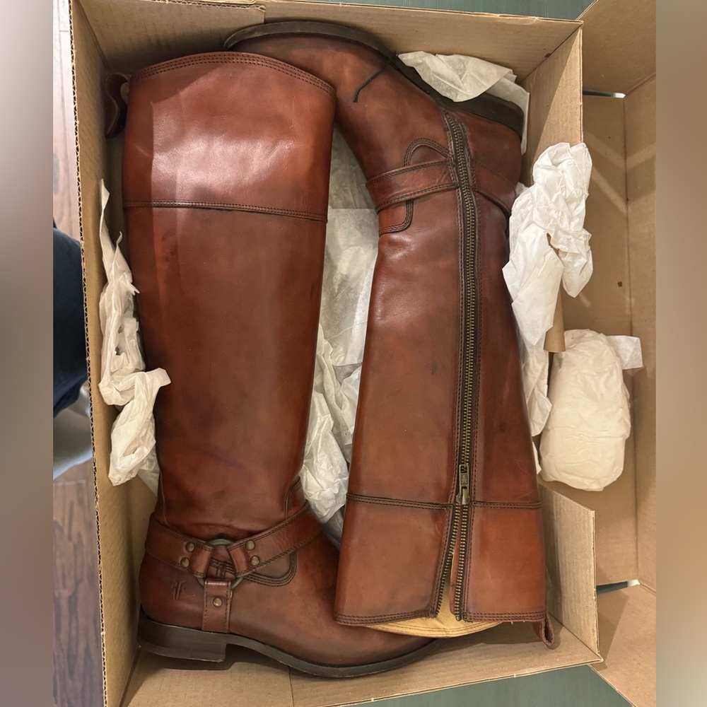 Frye Melissa Harness Inside Zip Boots